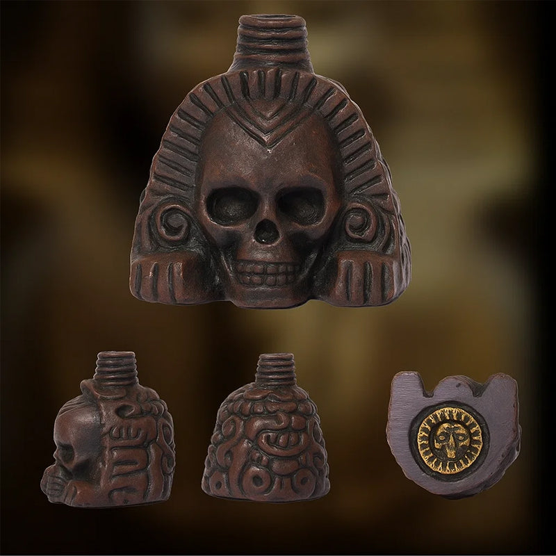 🌹🔥 Authentic Aztec Death Whistle – Ceramic Handcrafted Horror