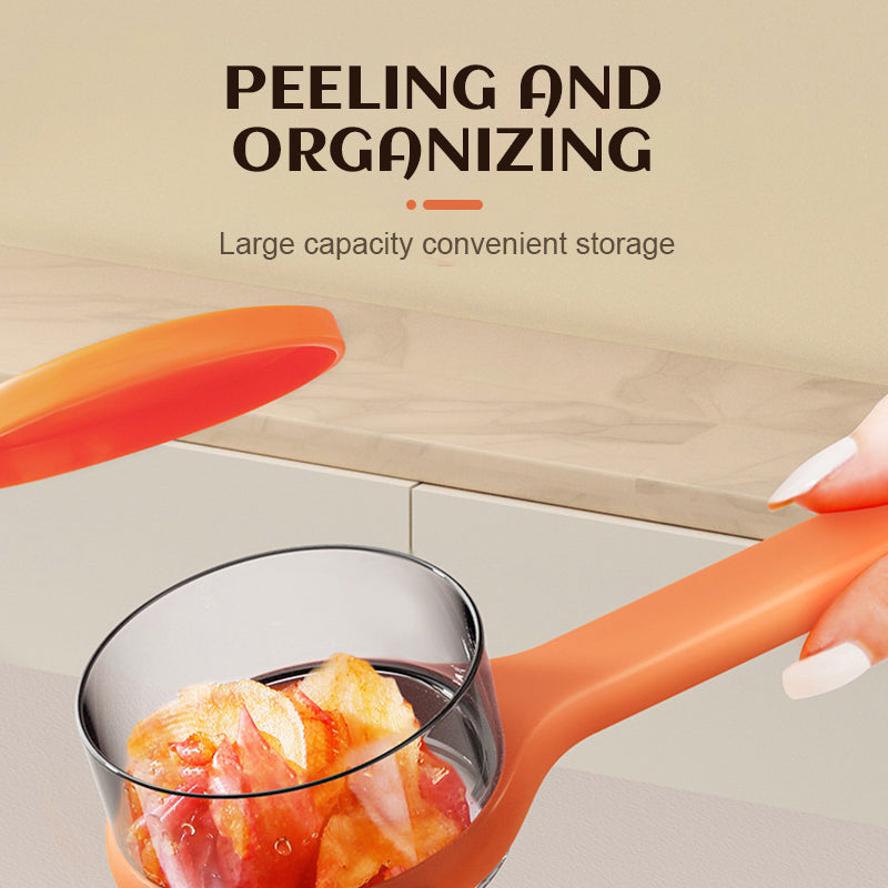 Peeler with bucket storage