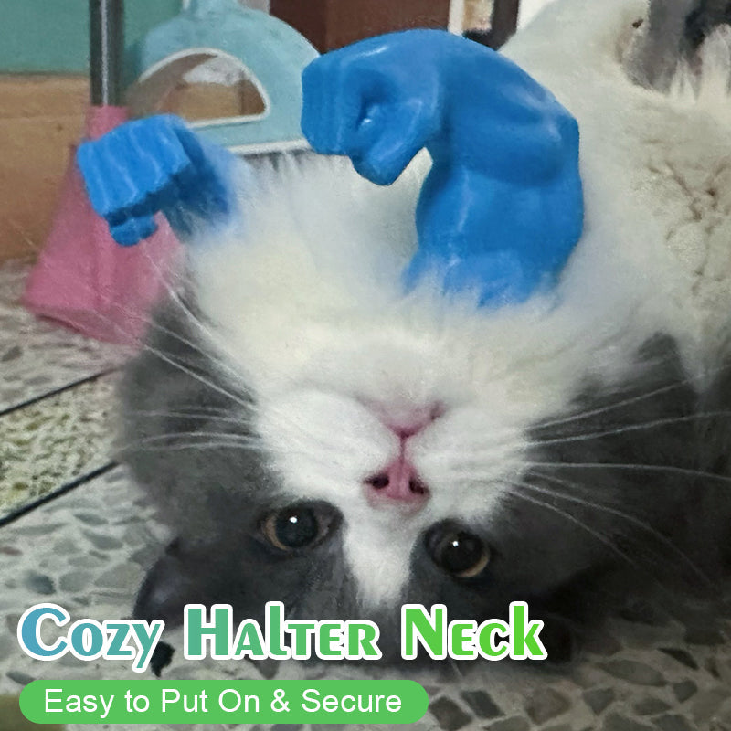 3D printed parody pet props Hulk arm with a halter neck