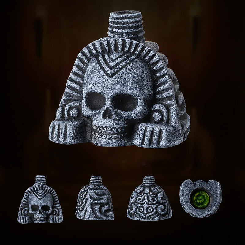 🌹🔥 Authentic Aztec Death Whistle – Ceramic Handcrafted Horror
