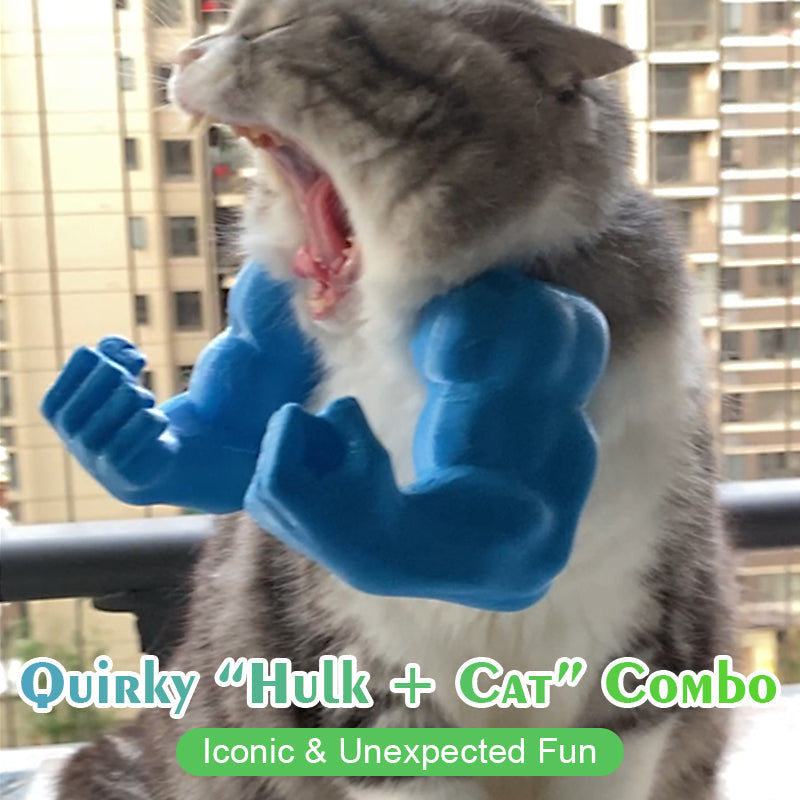 3D printed parody pet props Hulk arm with a halter neck