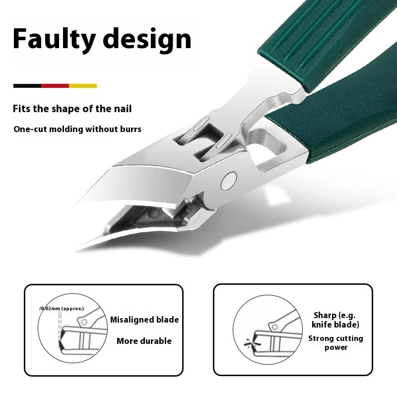 Pointed-Nosed Oblique-Edged Nail Clippers