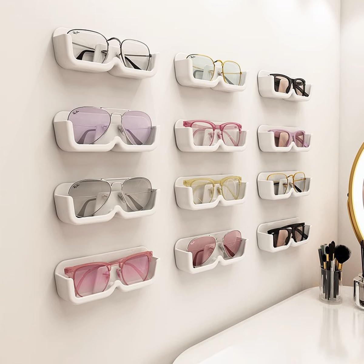 Wall-Mounted Punch-Free Glasses Storage Box