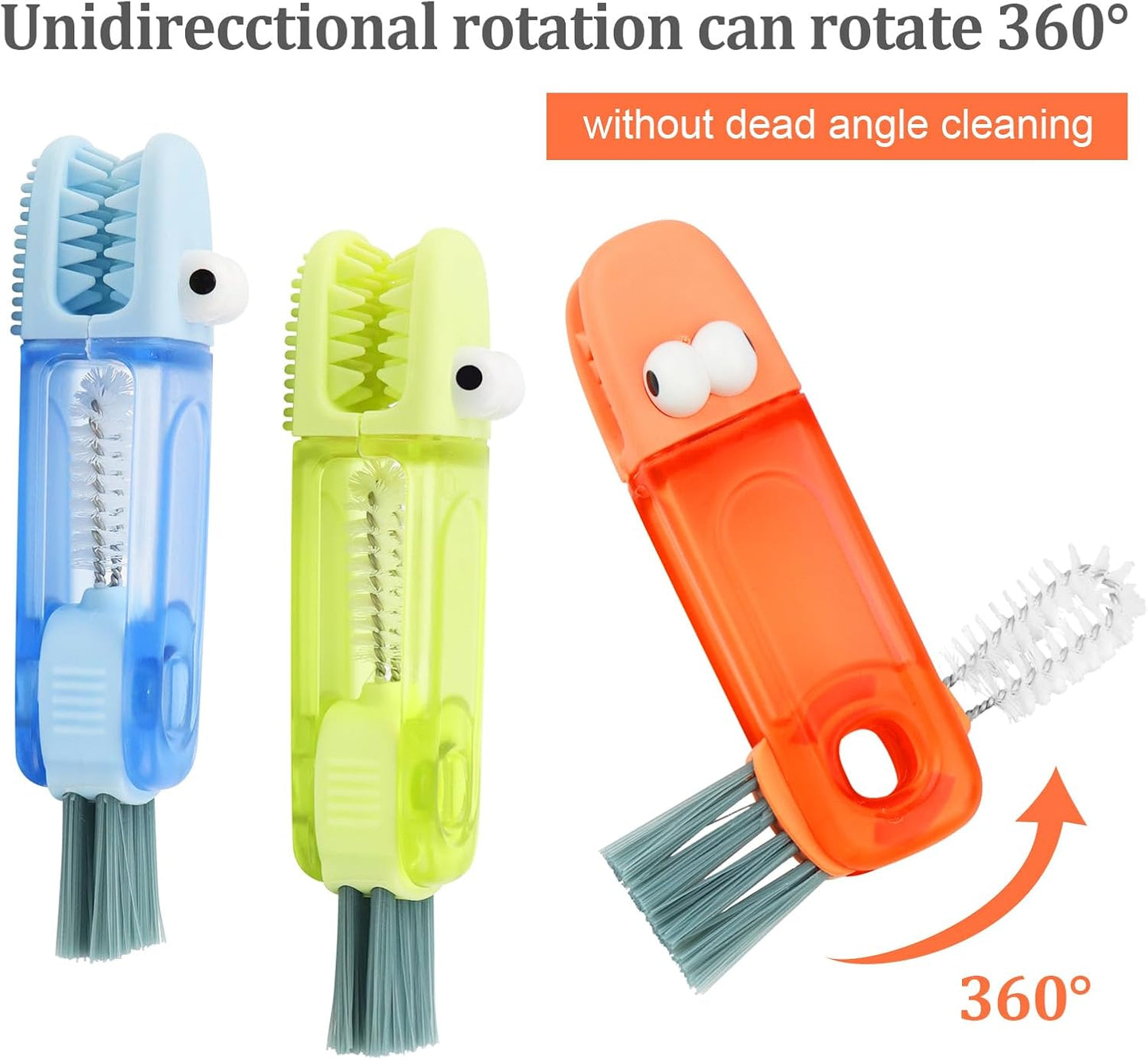 Multifunctional cleaning brush, 4 in 1 cleaning brush for cup lid