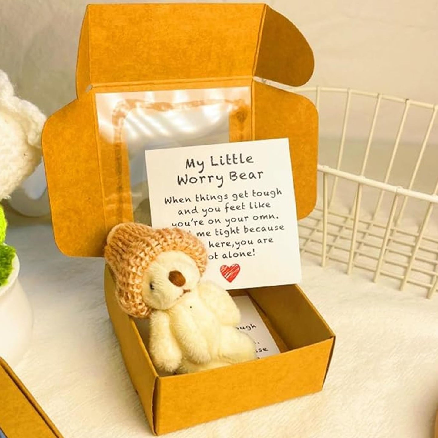 🎁 Best gift✨Handmade Mini Plush Teddy Bear in Box