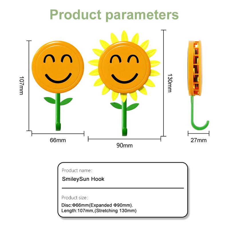 Smiling Sunflower Wall Hook