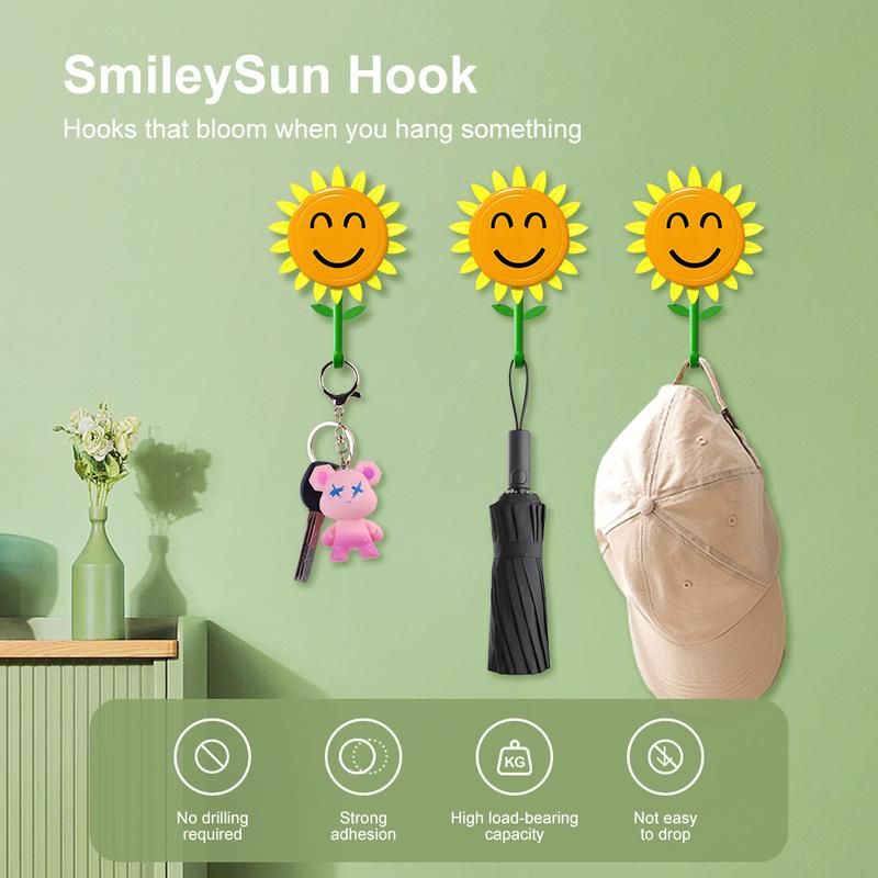 Smiling Sunflower Wall Hook