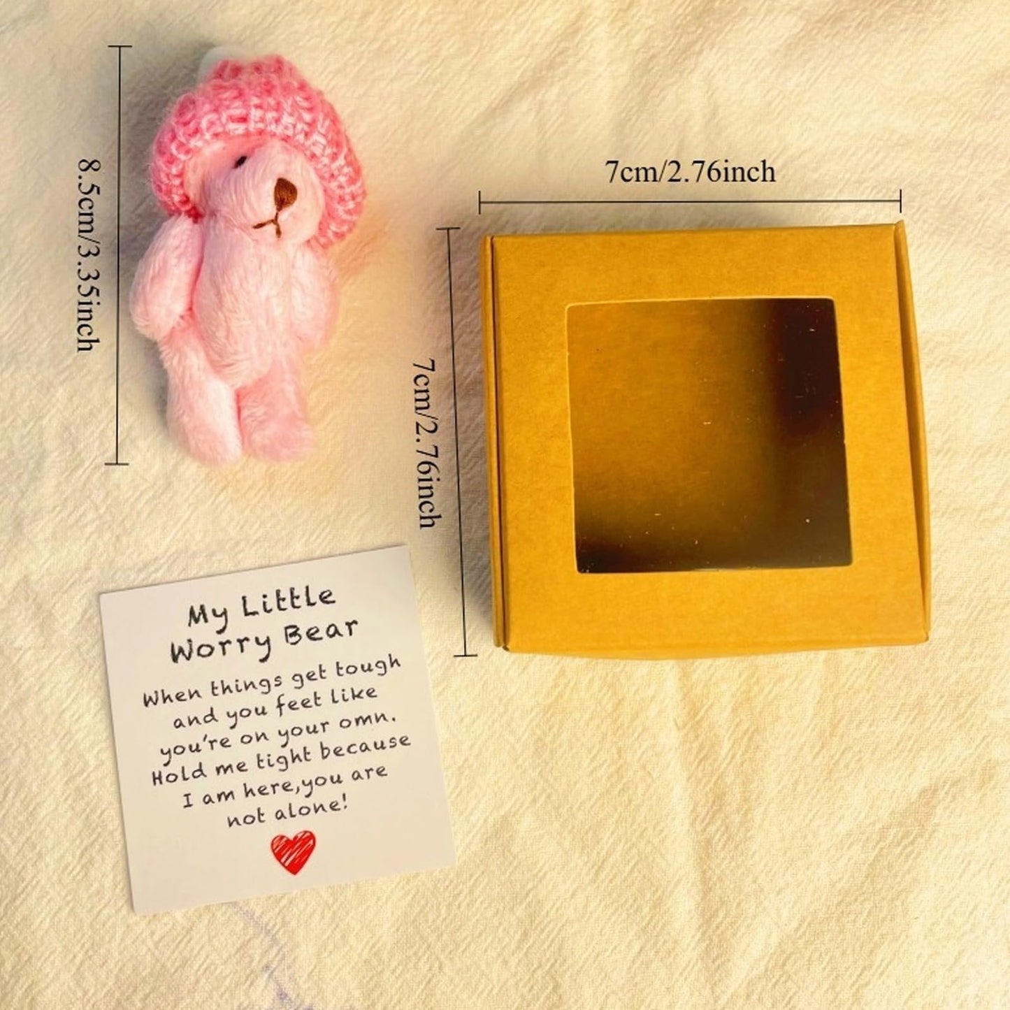 🎁 Best gift✨Handmade Mini Plush Teddy Bear in Box