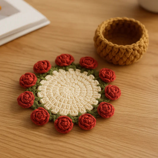 🌸Handmade Crochet Coaster