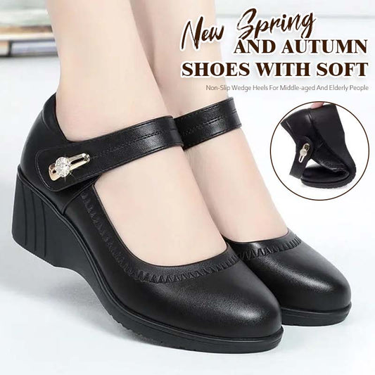 Soft-Soled Non-Slip Wedge Shoes For Middle-Aged And Elderly People