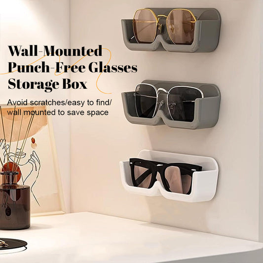 Wall-Mounted Punch-Free Glasses Storage Box
