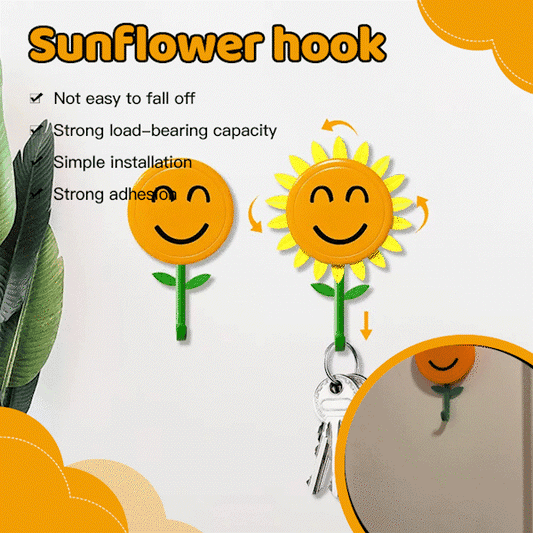 Smiling Sunflower Wall Hook