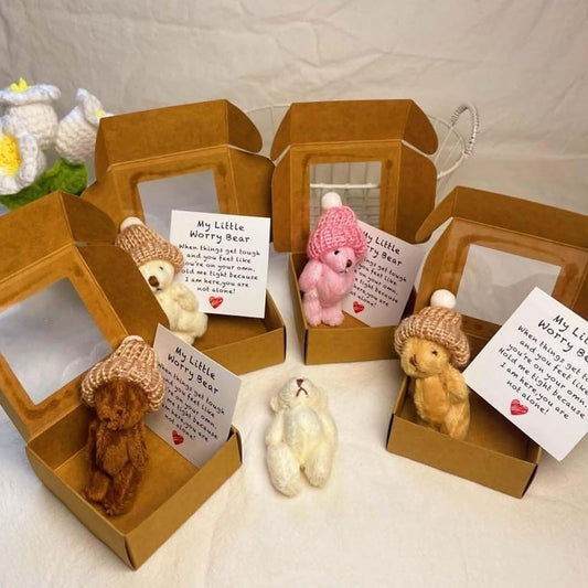 🎁 Best gift✨Handmade Mini Plush Teddy Bear in Box