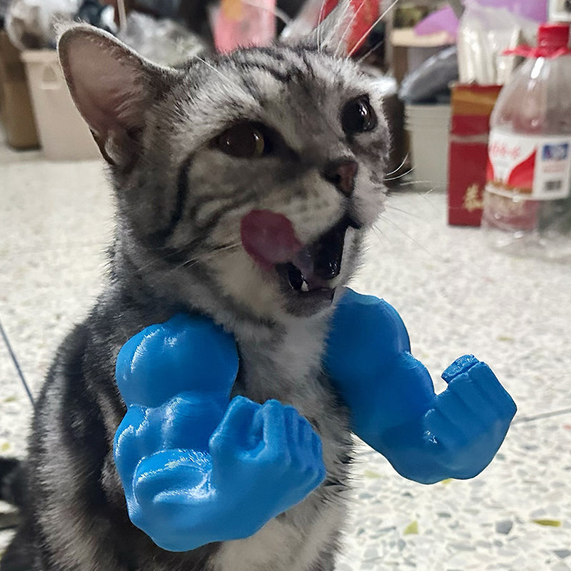 3D printed parody pet props Hulk arm with a halter neck