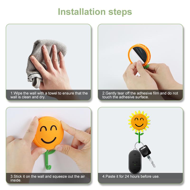 Smiling Sunflower Wall Hook